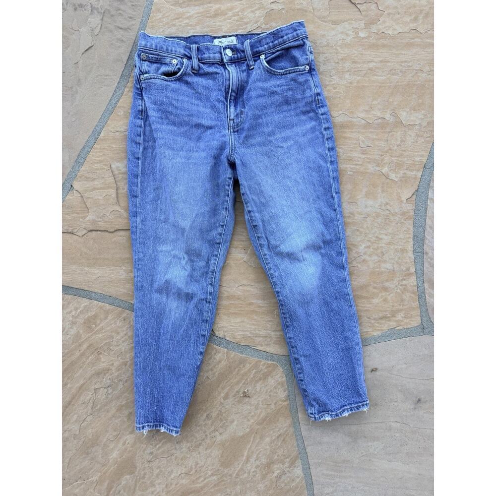 Madewell Womens High Rise Slim Crop Boyjean Size 29 Med Wash Denim Jeans
